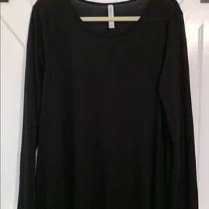 Black T-shirt Dress Longsleeve